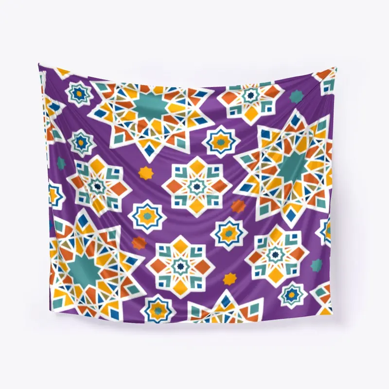 Colorful star shapes design for Pillow