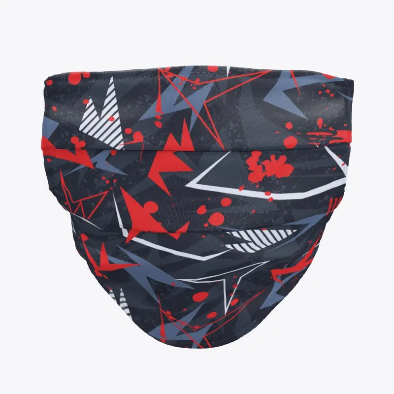 sport pattern red and black combo design