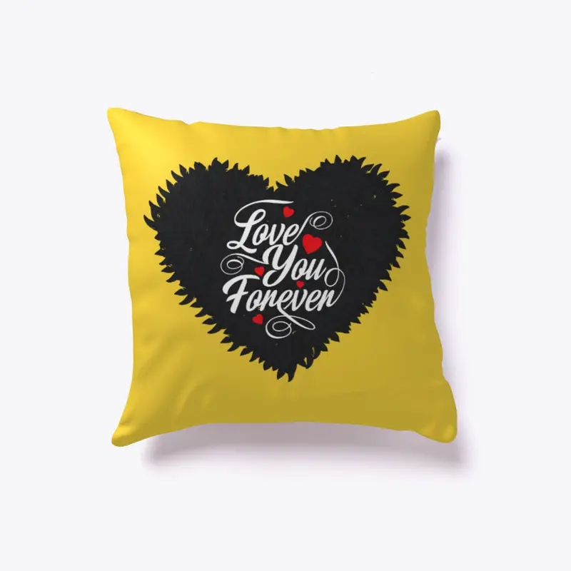 Forever love heart shape pillow 